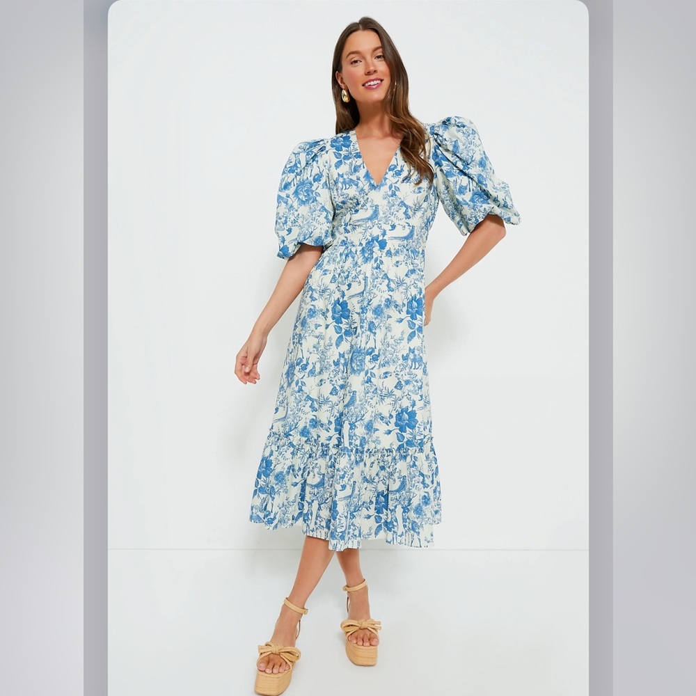 Blue Woodland Floral Lindley Dress